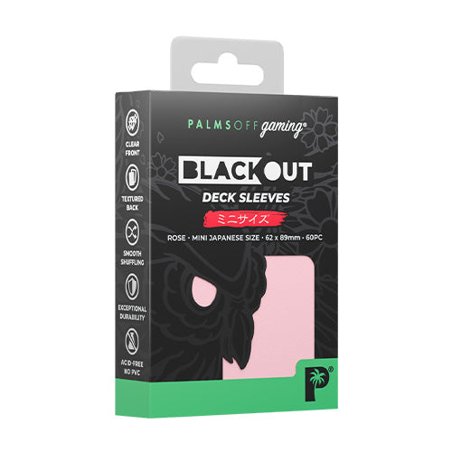Palms Off Japanese 60pc Blackout Deck Sleeves - Rose - Sleeves