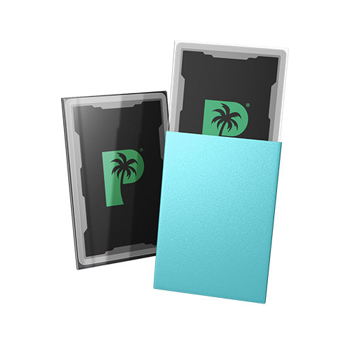 Palms Off Japanese 60pc Blackout Deck Sleeves - Turquoise - Sleeves - 2