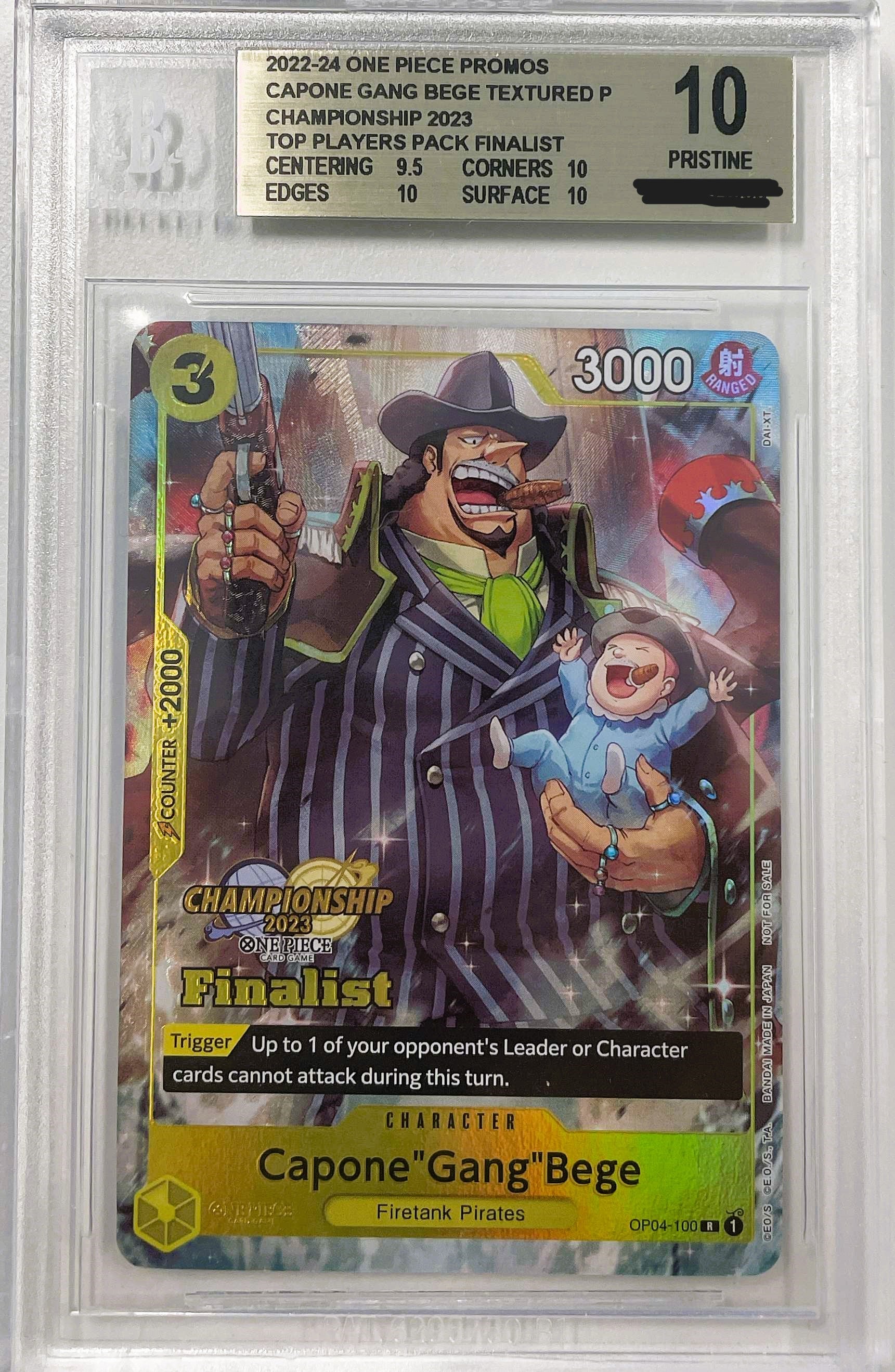 Top Player Capone "Gang" Bege [Finalist] BGS Pristine 10 One Piece - Single Cards