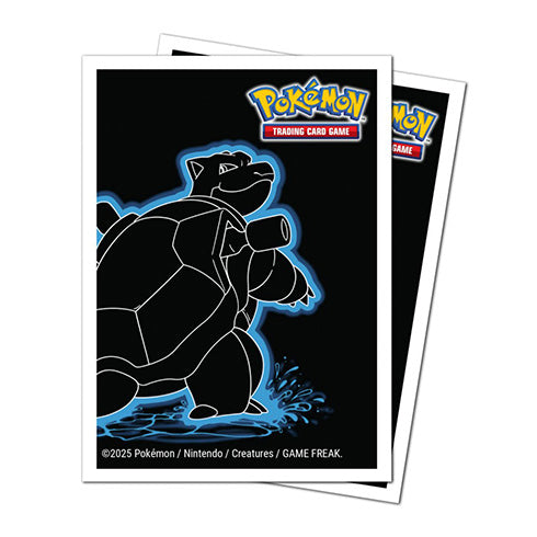 Pokemon Neon Kanto 105ct APEX Deck Protector Sleeves Blastoise - Sleeves - 3