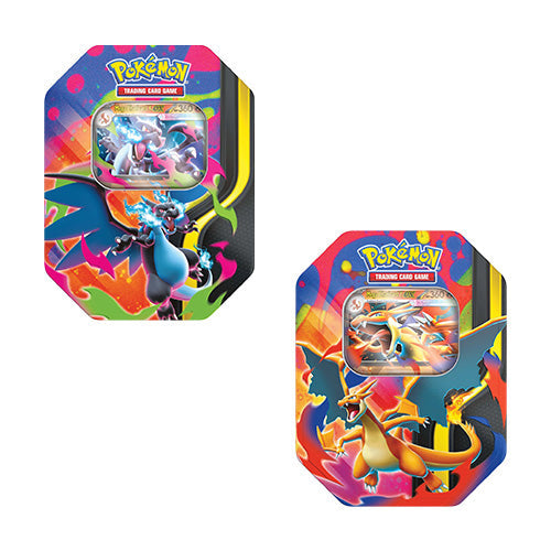 Pokemon TCG Mega Charizard Tin (Pair) - Trading Card Games