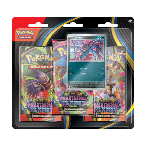 Pokemon TCG Mega Evolution Phantasmal Flames Three Booster Blisters (Pair) - Trading Card Games - 3