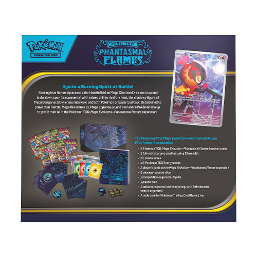 Pokemon TCG Mega Evolution Phantasmal Flames Elite Trainer Box - Trading Card Games - 4