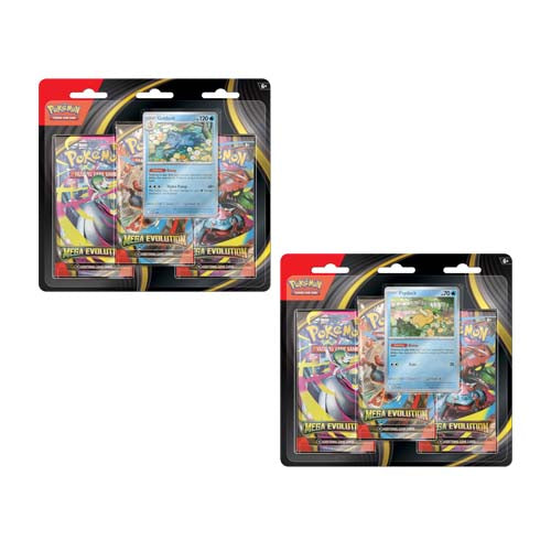 Pokemon TCG Mega Evolution Three Booster Blisters (Pair) - Trading Card Games