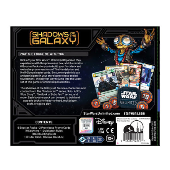 Star Wars Unlimited - Shadows of the Galaxy Prerelease Box - Trading Card Games - 3