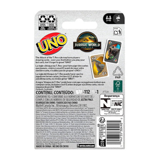 Uno Jurassic World 4 Rebirth - Board Games - 2