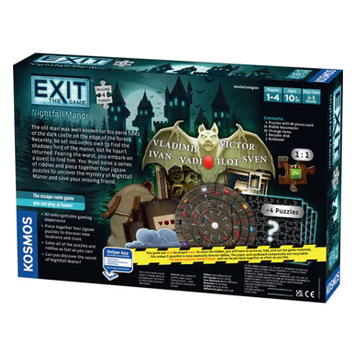 Exit the Game Nightfall Manor PUZZLE (Jigsaw Puzzle and Game) - Board Games - 3