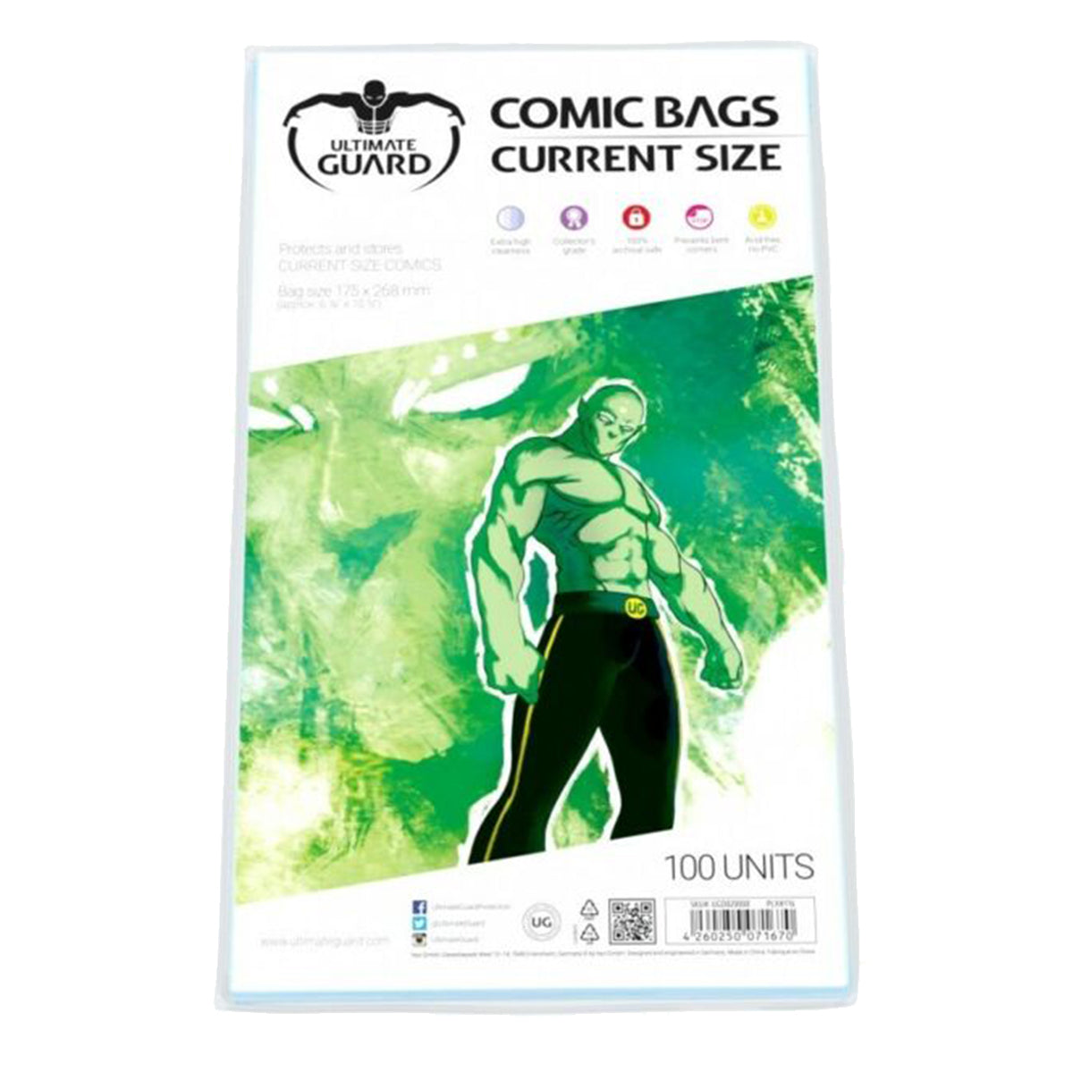 Ultimate Guard Comic Bags Current Size 100ct - Organisation