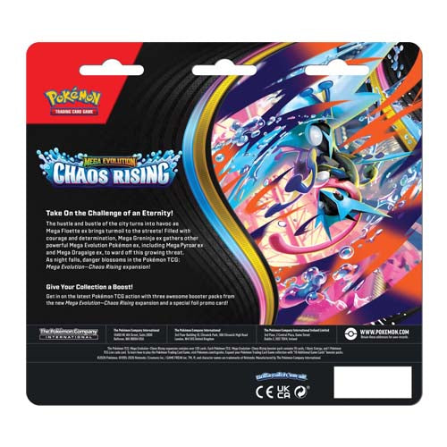 Pokemon TCG Mega Evolution Chaos Rising Three Booster Blister - Trading Card Games - 2