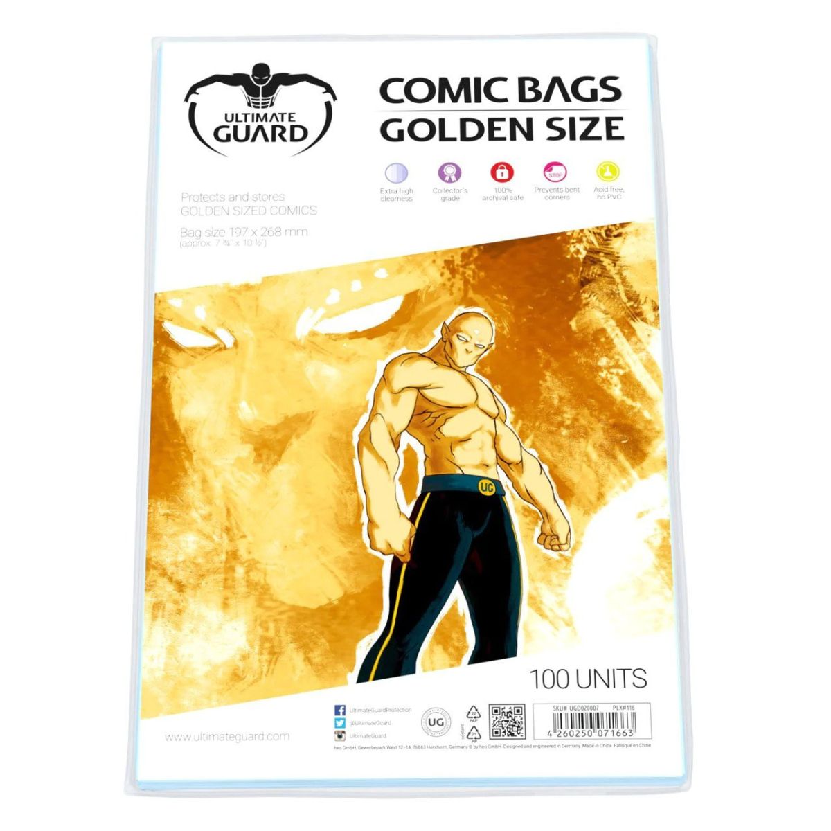 Ultimate Guard Comic Bags Golden Size 100ct - Organisation - 2